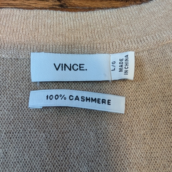 Vince 100% Cashmere Sleeveless Sweater Top Size Large - Picture 3 of 8